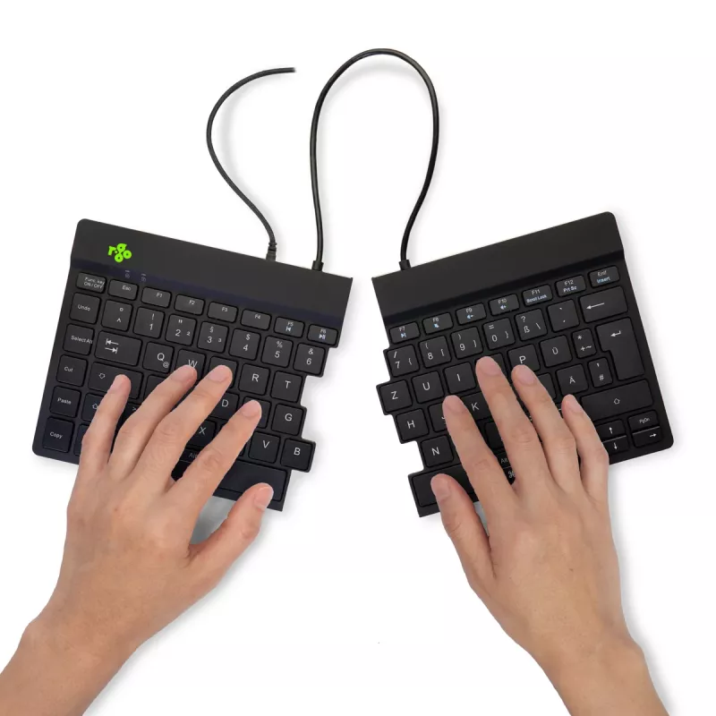 Tastiera ergonomica R-Go Tools R-Go Split Break v2 con software break, tastiera split ergonomica, QWERTZ (DE), filare, nero