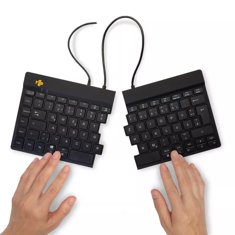 Tastiera ergonomica R-Go Tools R-Go Split Break v2 con software break, tastiera split ergonomica, QWERTZ (DE), filare, nero
