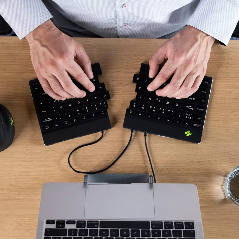 Tastiera ergonomica R-Go Tools R-Go Split Break v2 con software break, tastiera split ergonomica, QWERTZ (DE), filare, nero