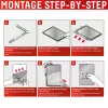 Displex vetro per tablet (9H) per Surface Go/Go2, cornice di montaggio Eco, infrangibile, ultraleggero, invisibile