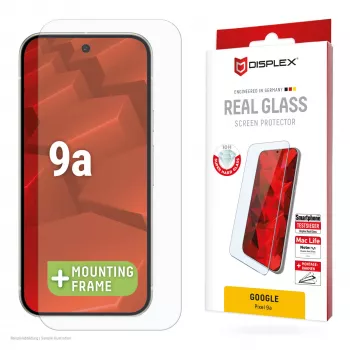 Pellicola protettiva per display Displex (10H) per Google Pixel 9a, cornice di montaggio Eco, antigraffio
