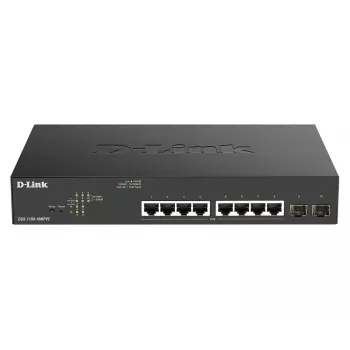 Switch di rete D-Link DGS-1100-10MPV2 Managed L2 Gigabit Ethernet (10/100/1000) Power over Ethernet (PoE) 1U nero