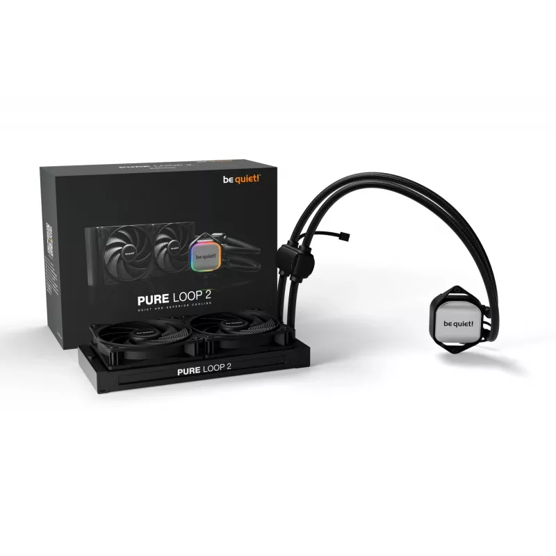 Dissipatore liquido all-in-one per processore be quiet! Pure Loop 2 | 240mm 12 cm nero 1 pz.