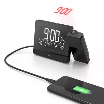 Sveglia digitale Hama Plus Charge nero
