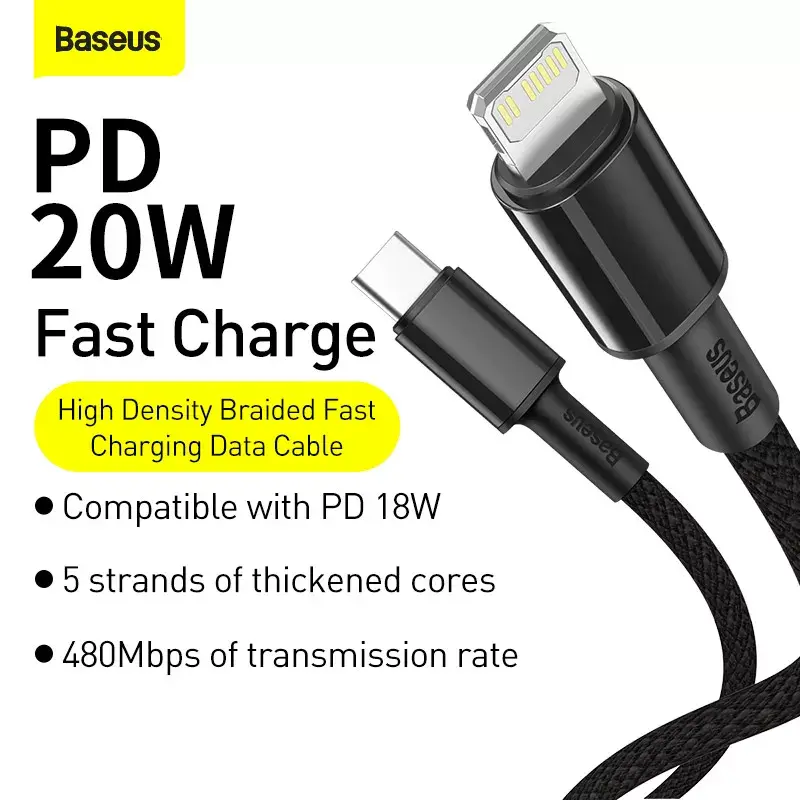 Cavo Lightning Baseus CATLGD-A01 2m nero