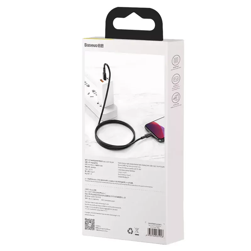 Cavo Lightning Baseus CATLGD-A01 2m nero