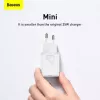 Caricabatterie da interno Baseus Super Si bianco ricarica rapida 12V 1xUSB-C