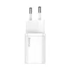 Caricabatterie da interno Baseus Super Si bianco ricarica rapida 12V 1xUSB-C