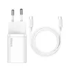 Caricabatterie da interno Baseus Super Si bianco ricarica rapida 12V 1xUSB-C