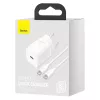 Caricabatterie da interno Baseus Super Si bianco ricarica rapida 12V 1xUSB-C
