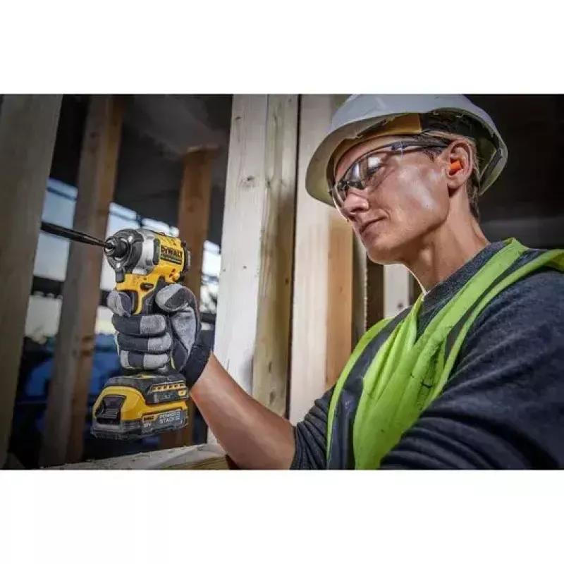 DeWALT DCF850E2T-QW avvitatore a massa a batteria 1/4", 18 V, 2 batterie Powerstack da 1,7 Ah, valigetta TSTAK, nero
