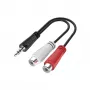 Hama 00200350 adattatore audio stereo jack 3,5 mm (M) a 2x RCA (F), 0,15 m, nero
