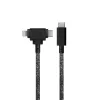 Cavo USB-C Native Union Belt cavo Duo 1,5 m USB‑C a USB‑C/Lightning nero