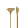 Cavo USB Native Union Belt cavo Duo 1,5 m USB-C a USB-C/Lightning giallo