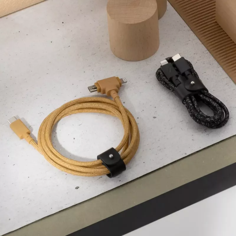Cavo USB Native Union Belt cavo Duo 1,5 m USB-C a USB-C/Lightning giallo