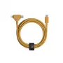 Cavo USB Native Union Belt cavo Duo 1,5 m USB-C a USB-C/Lightning giallo