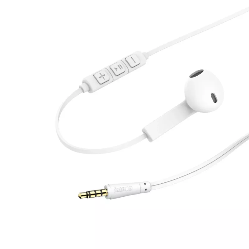 Hama Advance headset con filo in-ear chiamate/musica bianco