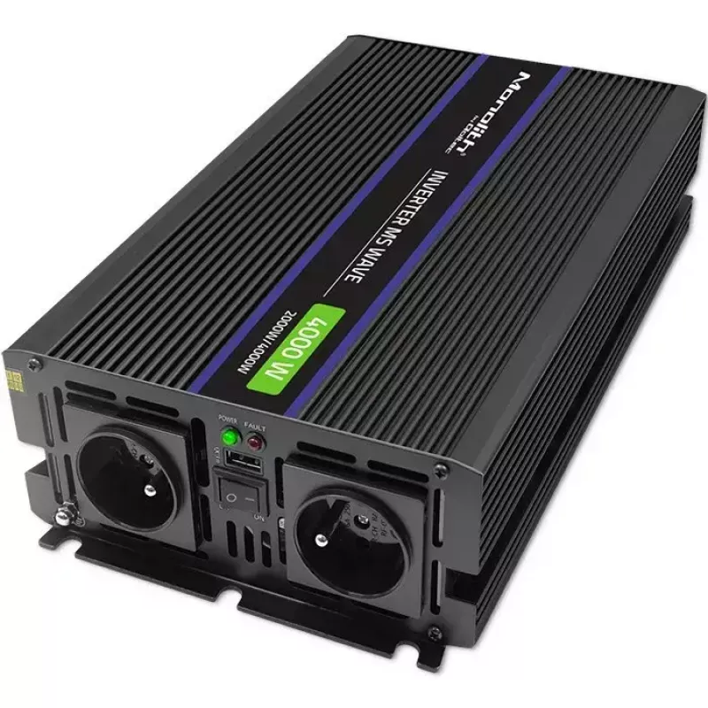 Convertitore di tensione QOLTEC Monolith 4000 MS Wave 12V a 230V 2000/4000W con USB