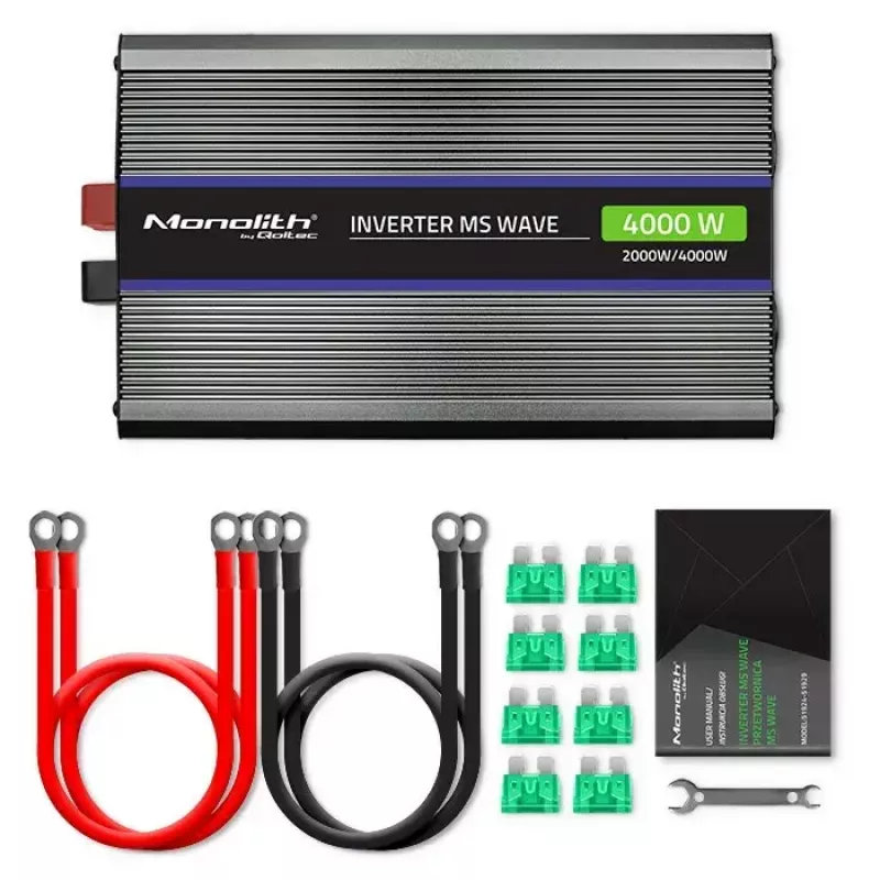 Convertitore di tensione QOLTEC Monolith 4000 MS Wave 12V a 230V 2000/4000W con USB
