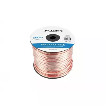 Cavo per altoparlanti LANBERG SC-2X10-10CC-1000-TR 2X1,0MM² 100M trasparente