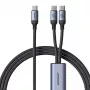 Cavo USB-C a 2× USB-C Joyroom SA21-1T2 100W 1,5m (nero)
