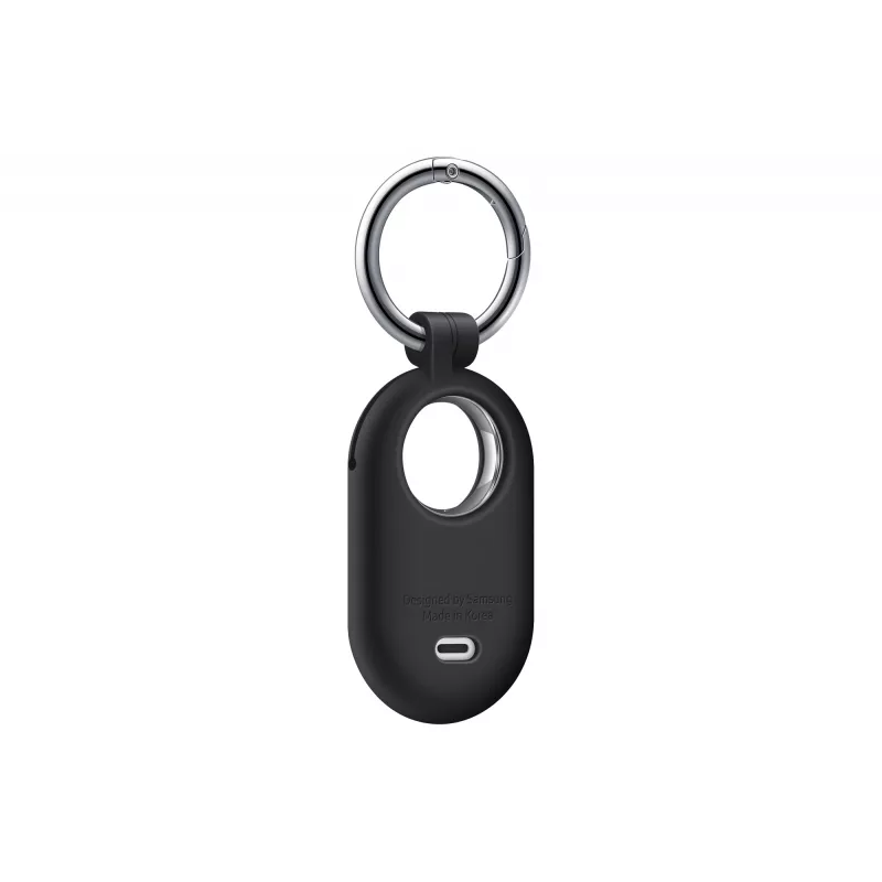 Samsung EF-PT560CBEGWW custodia in silicone per Galaxy SmartTag2 con anello a moschettone, nera