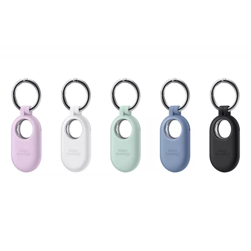 Samsung EF-PT560CBEGWW custodia in silicone per Galaxy SmartTag2 con anello a moschettone, nera