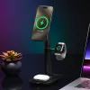 Supporto estensibile 3-in-1 mophie caricabatterie MagSafe per interni USB smartphone smartwatch cuffie