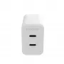 Accessorio mophie, alimentatore – USB-C-PD-DUAL-45W-GAN – bianco – EU (2x USB-C)