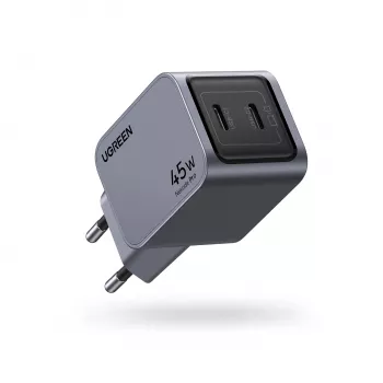 Ugreen 35008 caricabatterie mobile universale grigio ricarica rapida AC per interni