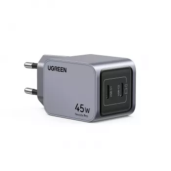 Ugreen 35008 caricabatterie mobile universale grigio ricarica rapida AC per interni