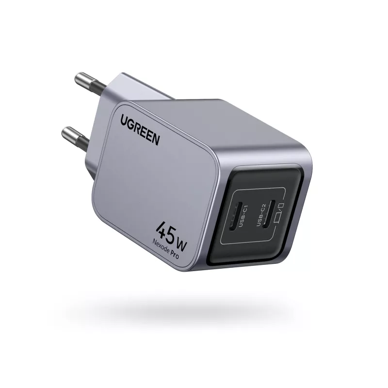 Ugreen 35008 caricabatterie mobile universale grigio ricarica rapida AC per interni