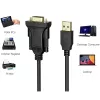 Cavo seriale Techly IDATA-USB2-SER-1 nero 1,5 m USB Type-A DB-9