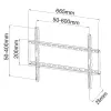 Techly ICA-PLB 162L supporto a parete per TV, 40-65", 50 kg, sottile 28 mm
