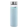 Borraccia Xavax 00181598 — 450 ml vetro borosilicato con custodia in silicone, blu trasparente