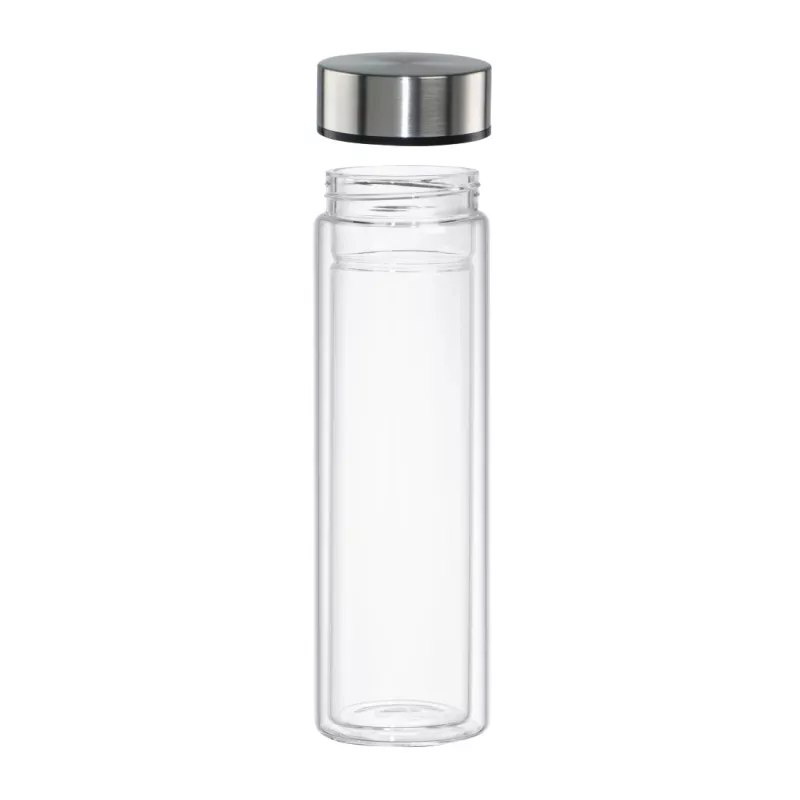 Borraccia Xavax 00181598 — 450 ml vetro borosilicato con custodia in silicone, blu trasparente