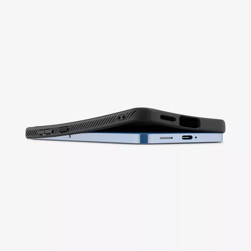 Cover Spigen Galaxy S25 Liquid Air nero opaco monocromatico