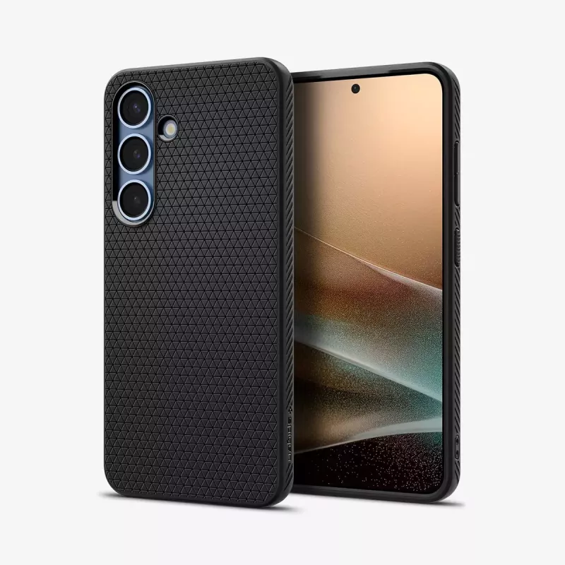 Cover Spigen Galaxy S25 Liquid Air nero opaco monocromatico