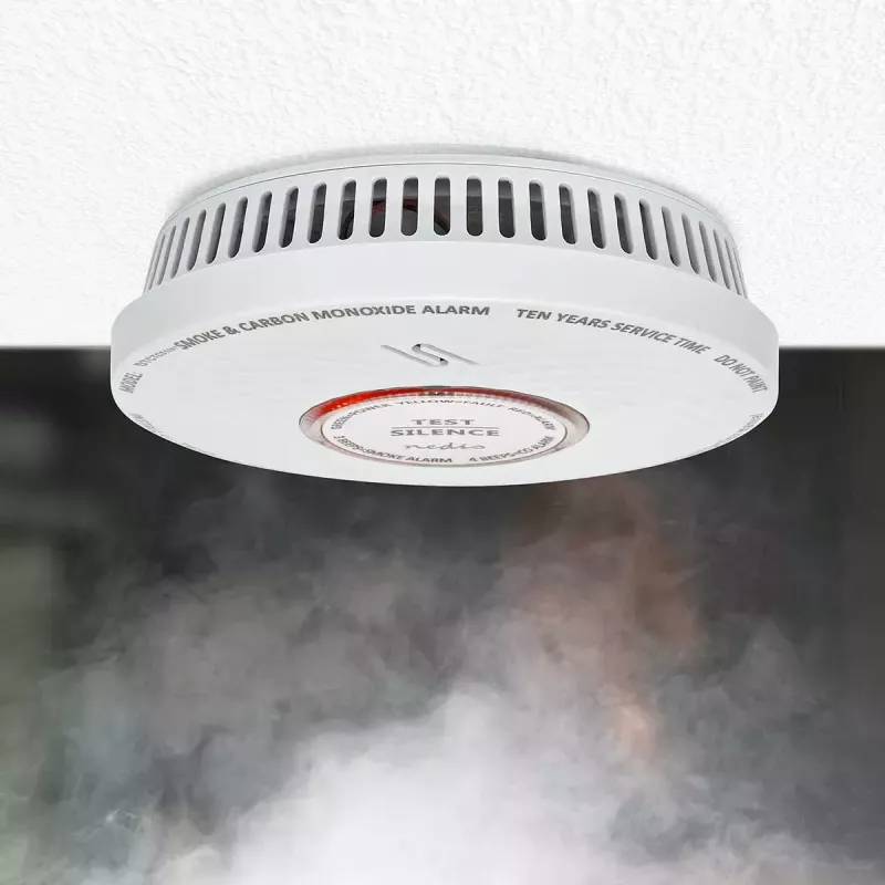 Nedis DTCTCS10WT Rilevatore combinato di fumo e monossido di carbonio, bianco