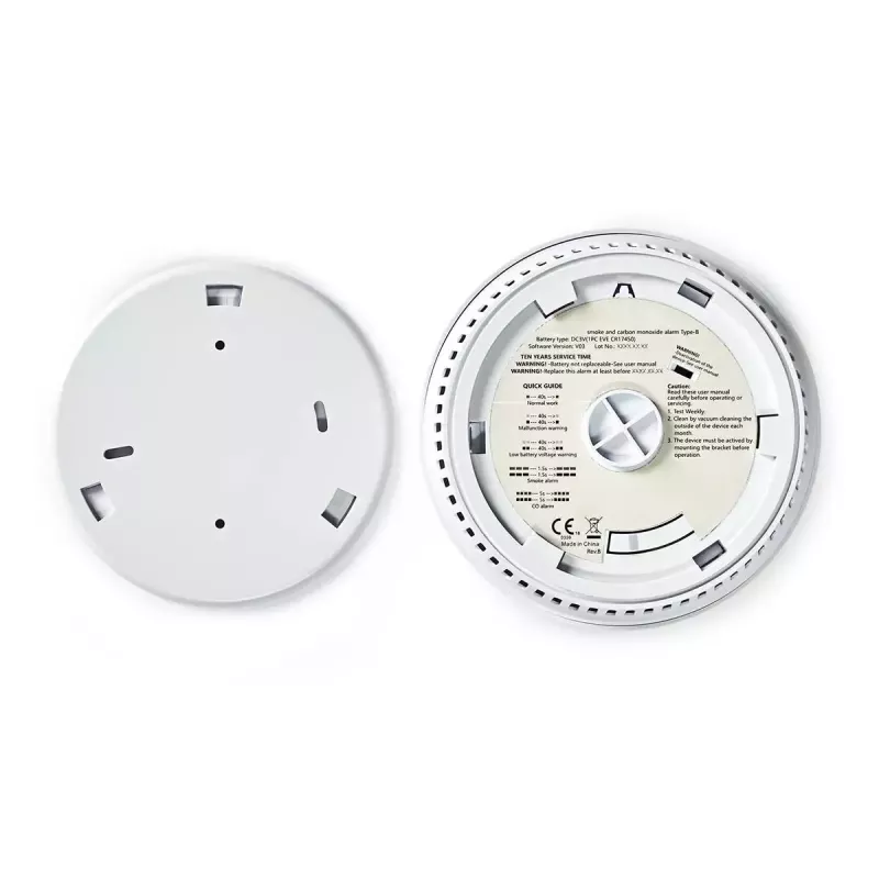 Nedis DTCTCS10WT Rilevatore combinato di fumo e monossido di carbonio, bianco