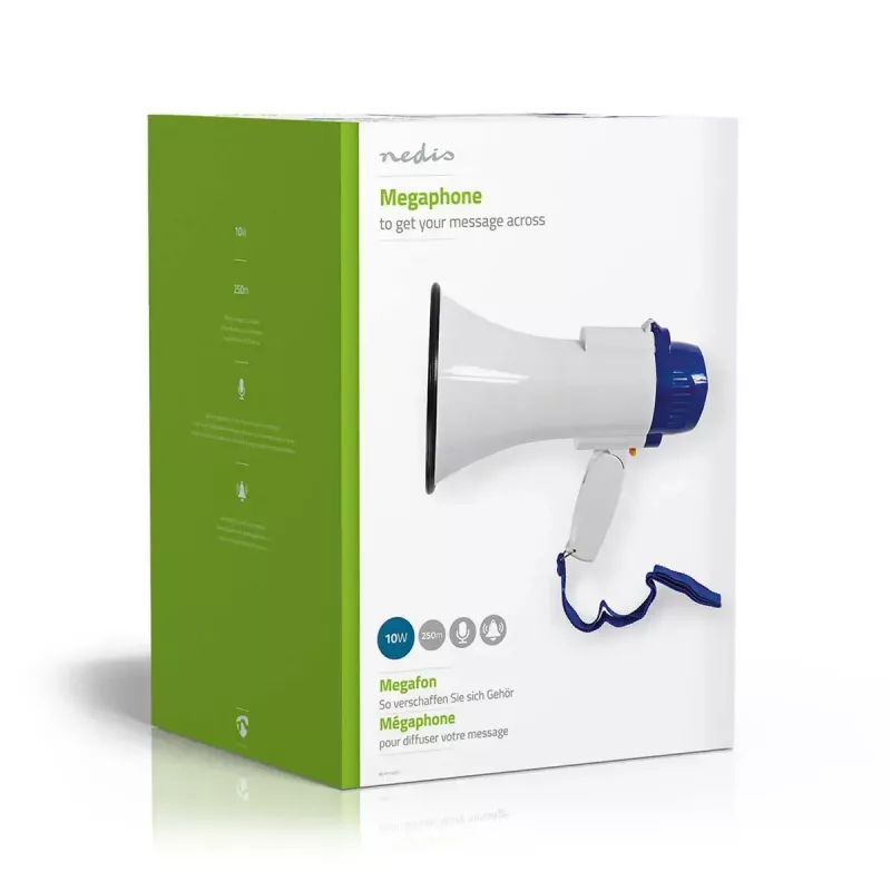 Megafono Nedis MEPH150WT bianco blu 15 W portata 150 m