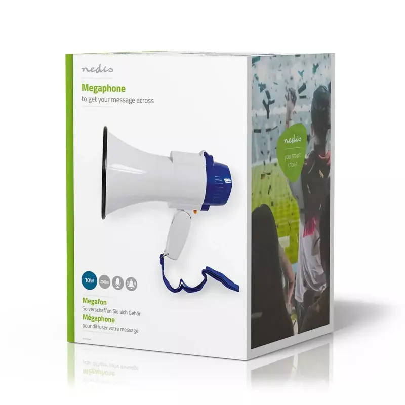 Megafono Nedis MEPH150WT bianco blu 15 W portata 150 m
