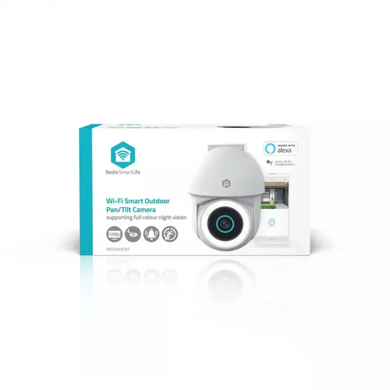 Telecamera di sorveglianza dome IP Nedis WIFICO22CWT 1920 x 1080 pixel