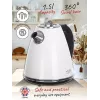 Adler AD 1343 bollitore elettrico, 1,5 l, 1850 W, acciaio inossidabile, Strix, bianco