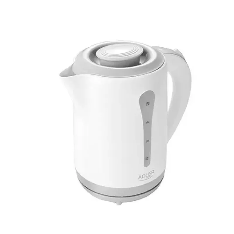 Bollitore elettrico Adler AD 1244 — 2,5 L, 2200 W, bianco, resistenza nascosta