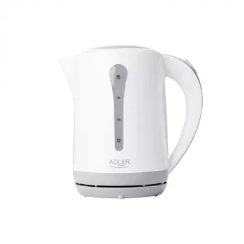 Bollitore elettrico Adler AD 1244 — 2,5 L, 2200 W, bianco, resistenza nascosta