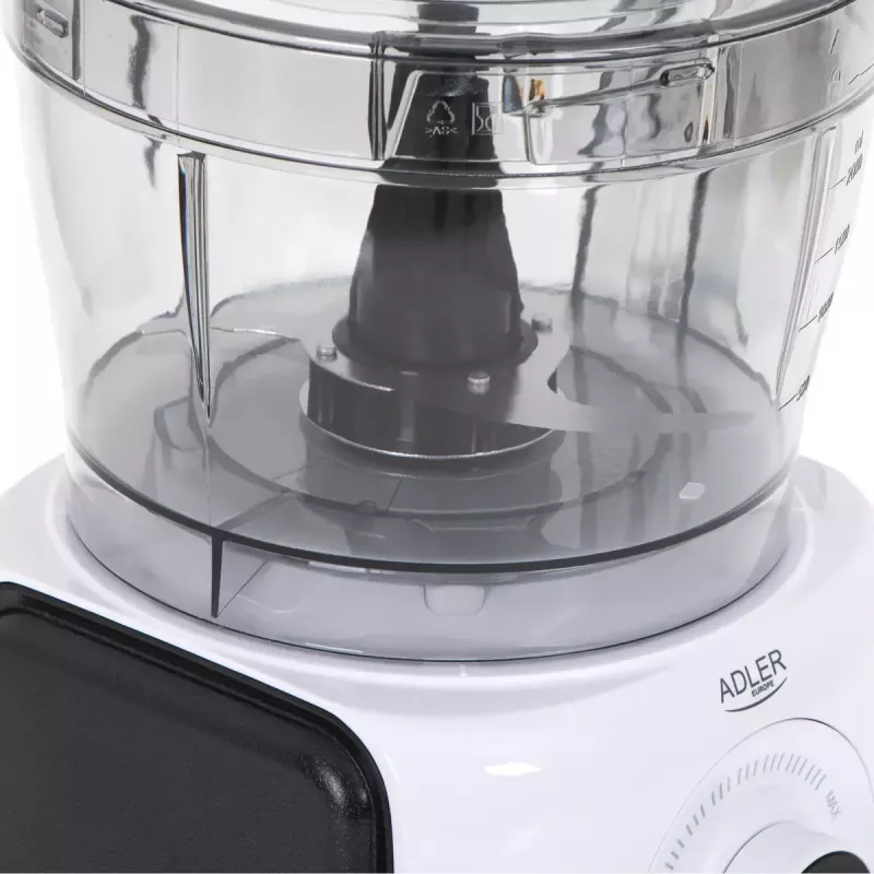 Adler AD 4224 robot da cucina, 1000 W, ciotola da 2 l, 7 velocità, bianco