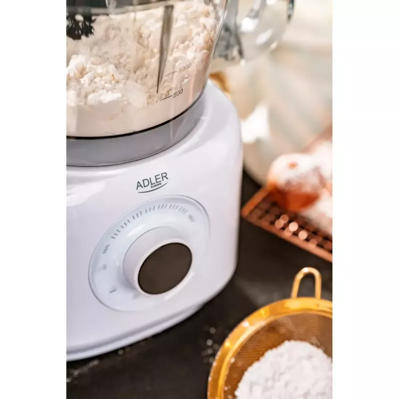 Adler AD 4224 robot da cucina, 1000 W, ciotola da 2 l, 7 velocità, bianco