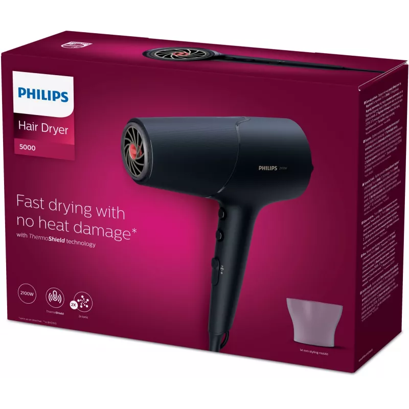Asciugacapelli Philips serie 5000 BHD504/00 2100 W grigio