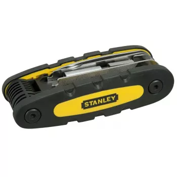 Multitool STANLEY 14 in 1 pieghevole con blocco, nero/giallo, 14 funzioni